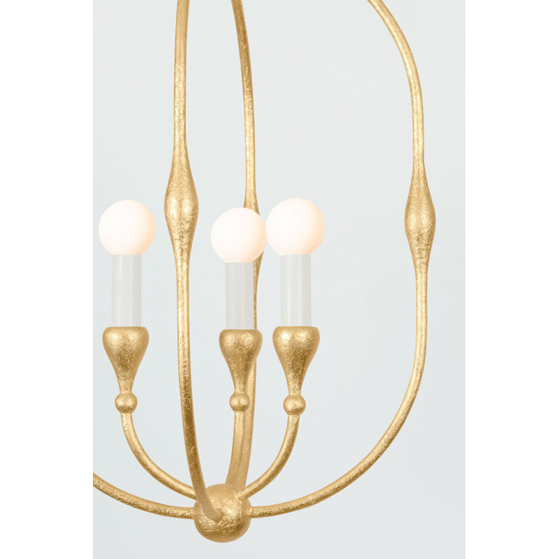 Baltic Light Lantern, Vintage Gold Leaf, 23.75" H x 15" W x 15" D
