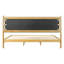 Cadre de lit plateforme en bois d'hévéa de qualité supérieure avec tête de lit incluse, lit Mid Century Modern-862011895-862011898