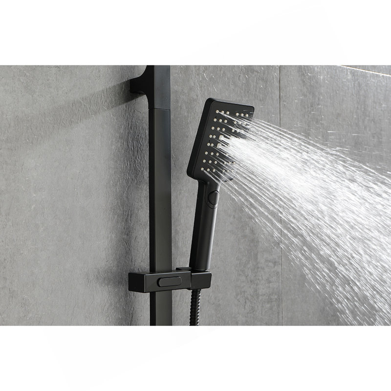Handheld Shower With 28-Inch Slide Bar And 59-Inch Hose