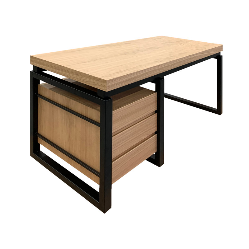 Adeley Metal Base Writing Desk, Left Hand