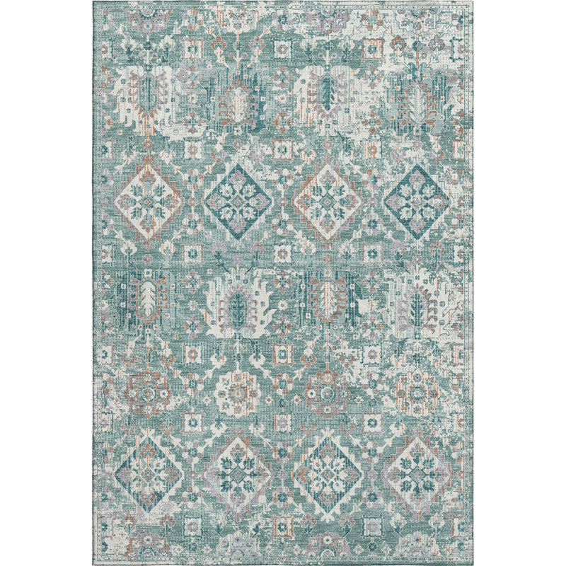 Premium Machine Washable Ariel Global Rug, Rectangle 3' x 5'