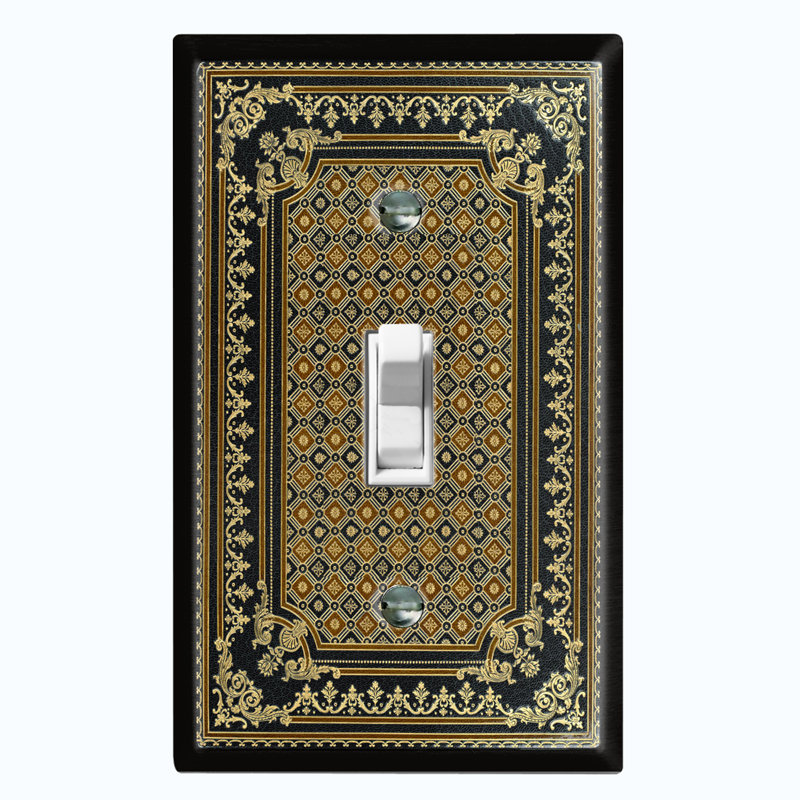 Patterned 1 - Gang Toggle Light Switch Standard Wall Plate