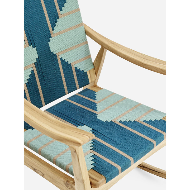 Chaise berçante Izapa, Teck transparent, Naturel / motif Pronto 