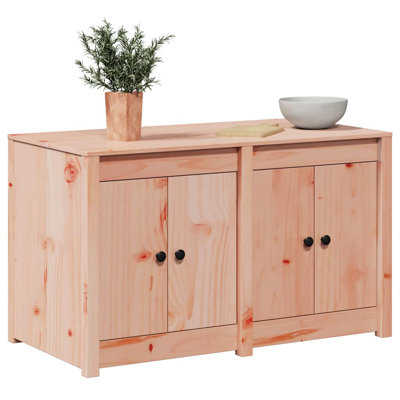 Vidaxl Kitchen Cabinet White 106 X 55 X 64 Cm Solid Pine Wood