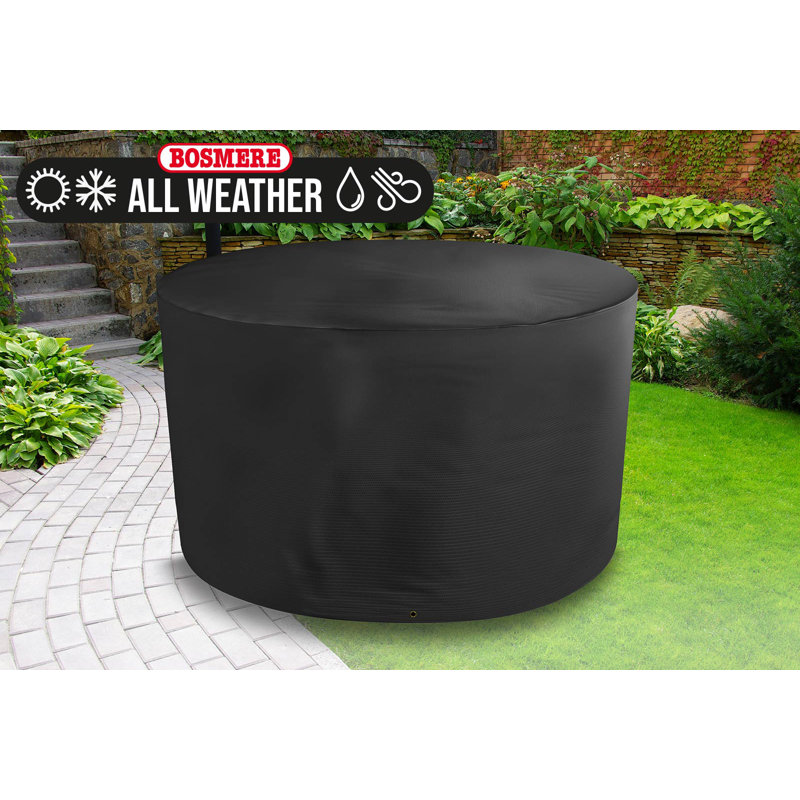 All-Weather Outdoor Table Cover, 71cm H x 160cm W x 160cm D