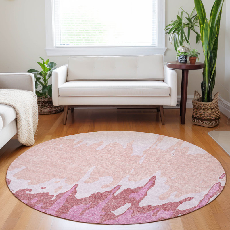  Chayden Area Rug with Non-Slip Backing, Round 8'