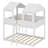 Wood Bunk Bed With Roof, Window, Guardrail-273623673