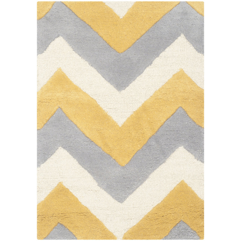 Tapis en laine touffeté à la main Sanyla, Rectangle 2 pi x 3 pi