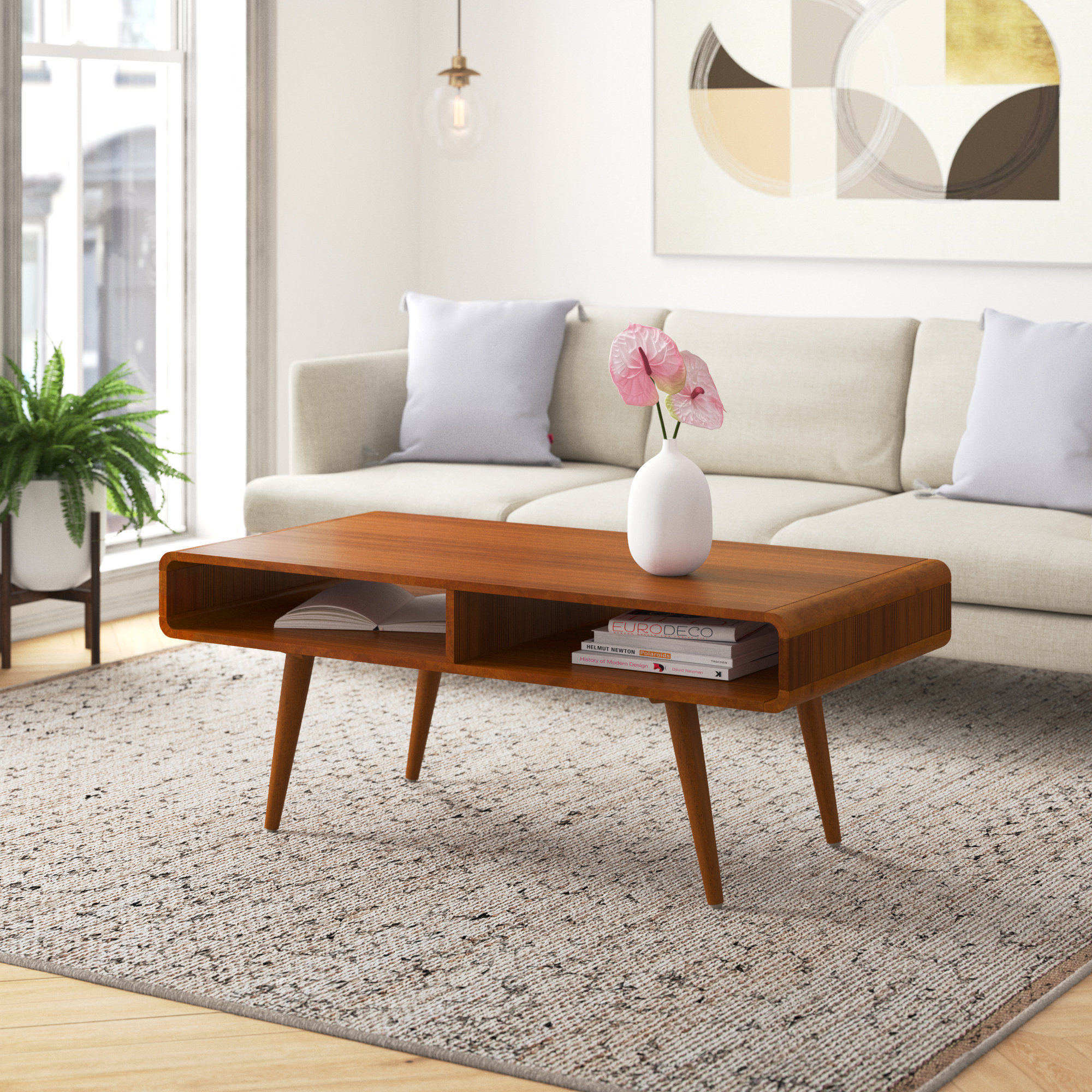 Mid-Century Round Coffee Table (36–48)