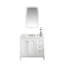 Grand meuble-lavabo de comptoir en marbre 36 po avec robinet Carrara-286392136-292632684