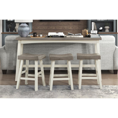 Ensemble de 4 tabourets à hauteur de comptoir, tabourets de table et de comptoir Transition