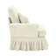 Chenille en blanc beige, 1 oreiller inclus - Canapé en nuage facile à installer avec volants détachables, rembourrage souple, rembourrage haute densité, coussin et pieds incurvés, tissu argenté, multi configurable