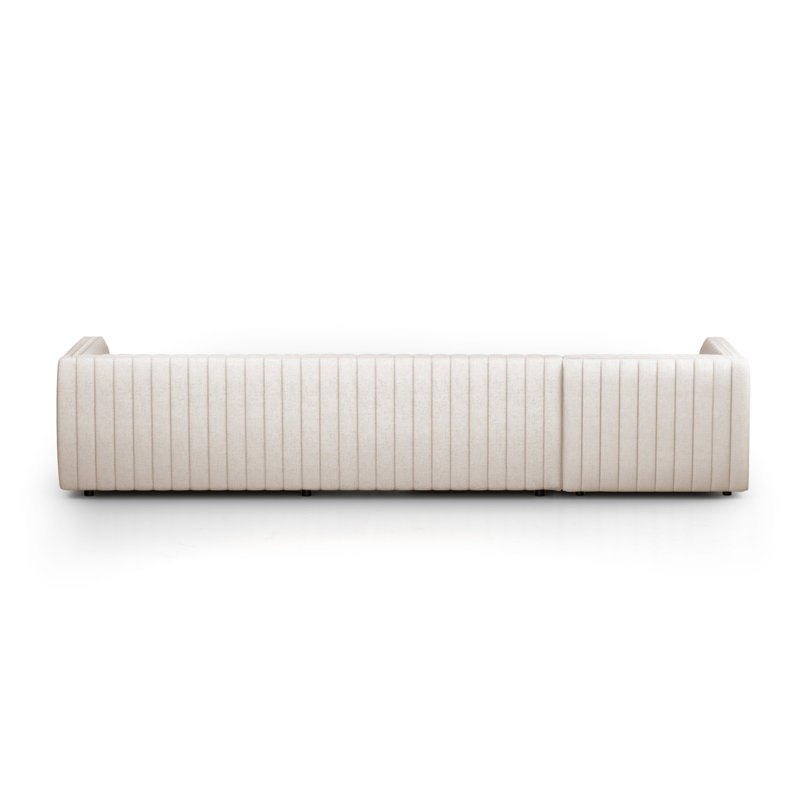 Augustine Chaise Sectional, Dover Crescent Velvet, 26" H X 105" W X 64" D, Right Hand Facing