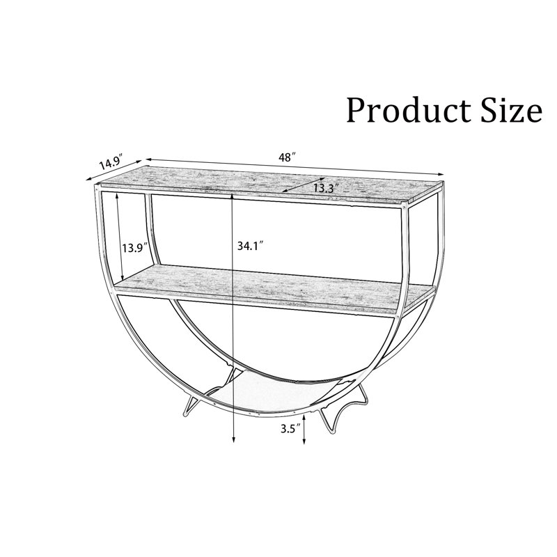 Marialyn 48'' Console Table, Brown