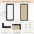 Rectangular Decorative Wall Mirror With Statement Deep Frame, HD Tempered Glass Vanity Mirror For Bathroom, Entryway, Or Bedroom-872761204-872761201
