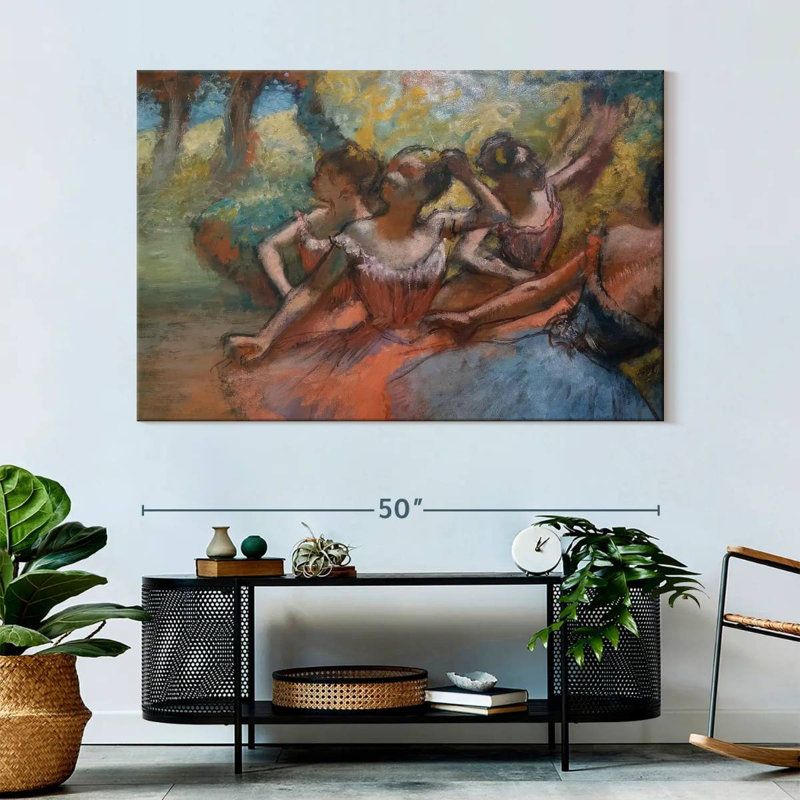 Quatre danseurs de ballet sur scène, H 34 po x l 51 po