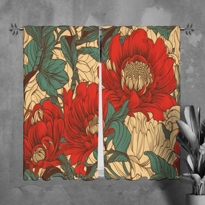 Paire de rideaux obscurcissant en polyester Myley