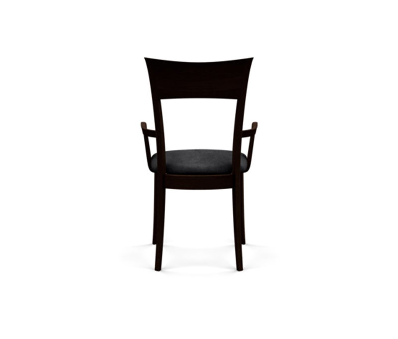 Ingrid Upholstered Arm Chair, Smoke Cherry, Microseude Onyx