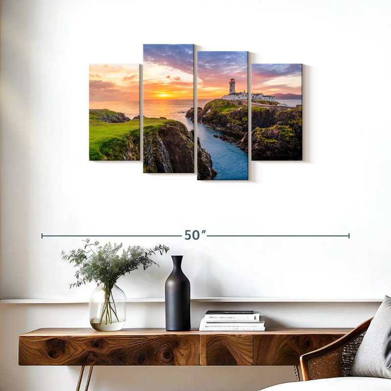 Aletra Fanad Head Lighthouse Sunset, 22" H x 36" W