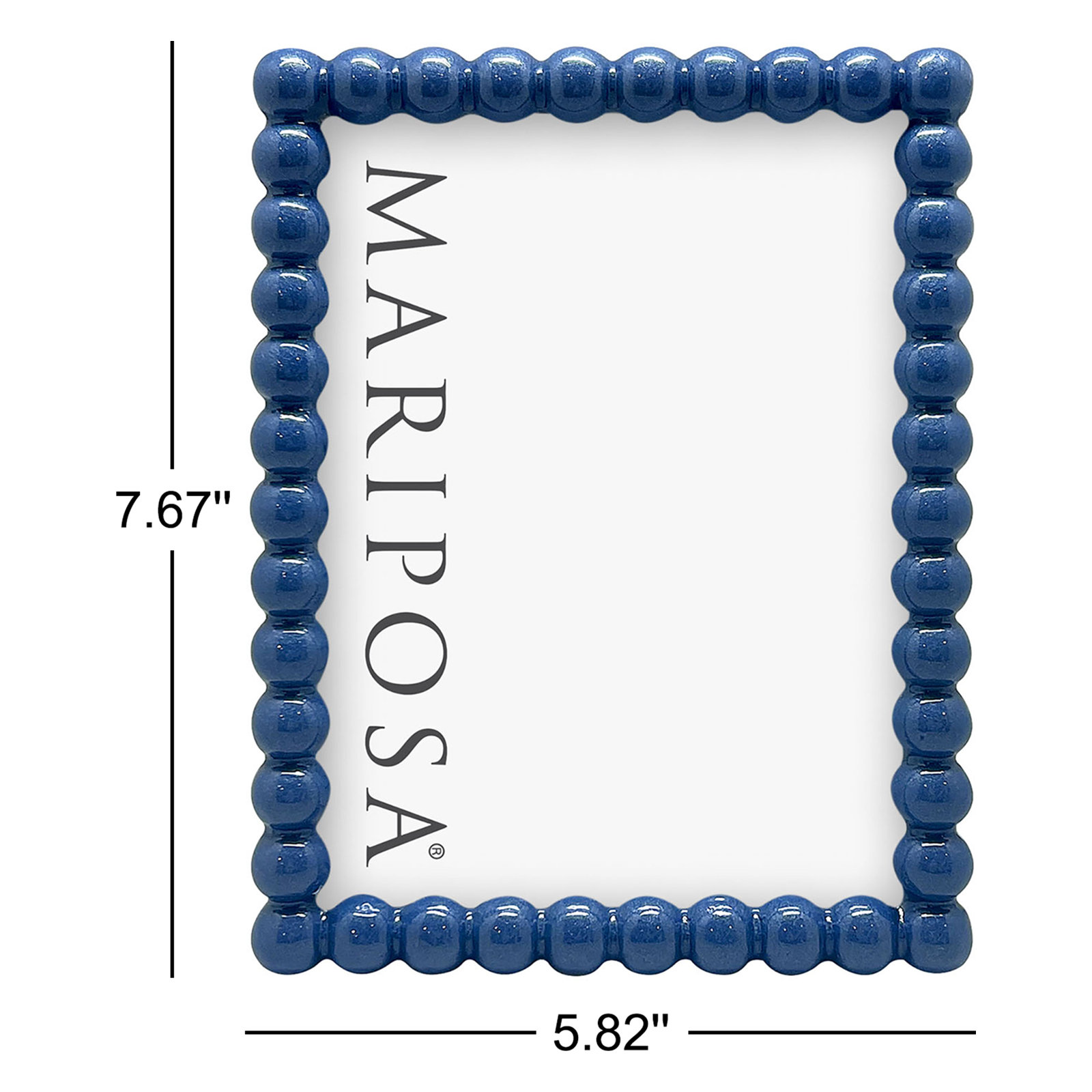 Metal Picture Frame, Blue, 4" W x 6" H