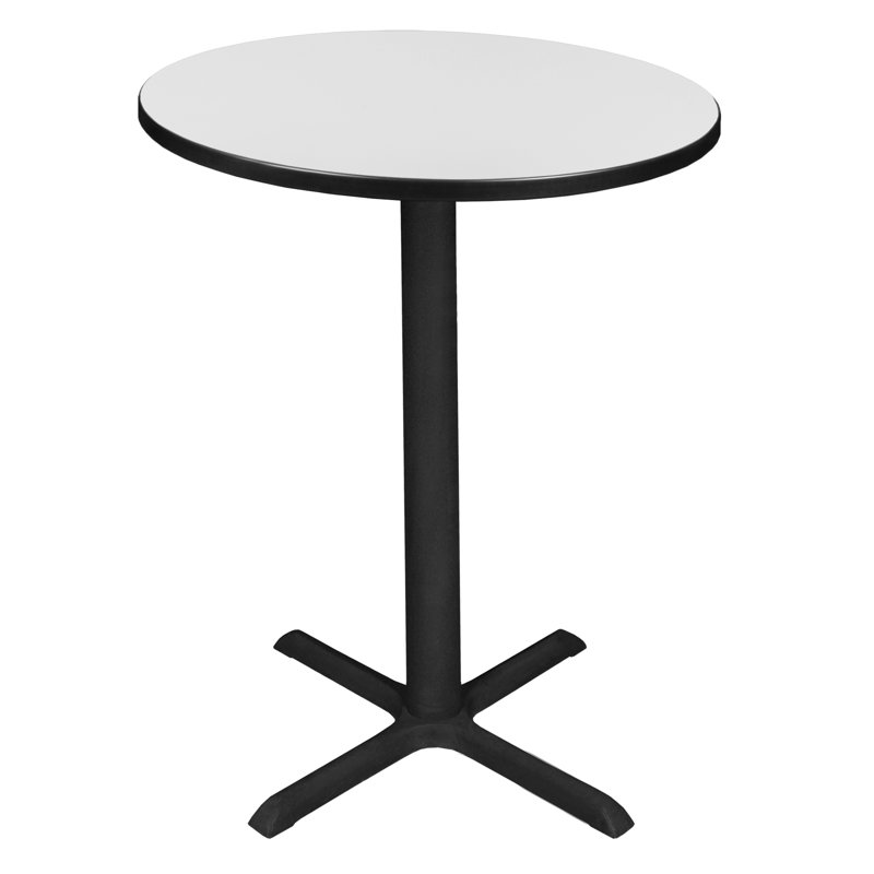 Regency Cain Round X-Base Breakroom Table, 29" H x 42" L x 42" W, White