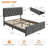  Upholstered Platform Bed Frame with Storage Drawers, Solid Wooden Slats Support, No Box Spring Needed, -1148216695-1148216700
