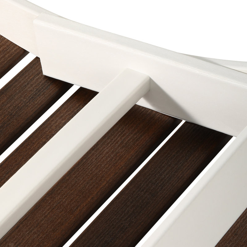 Repose-pieds Adirondack, blanc, Blanc/noyer