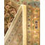 Tapis unique ivoire / vert / verge d'or noué à la main 8 pi 2 po x 10 pi 3 po Hayner