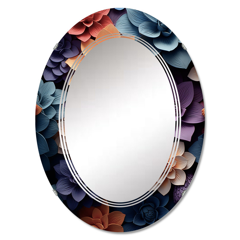 Tedrick - Miroir mural moderne ovale, 30 po x 20 po