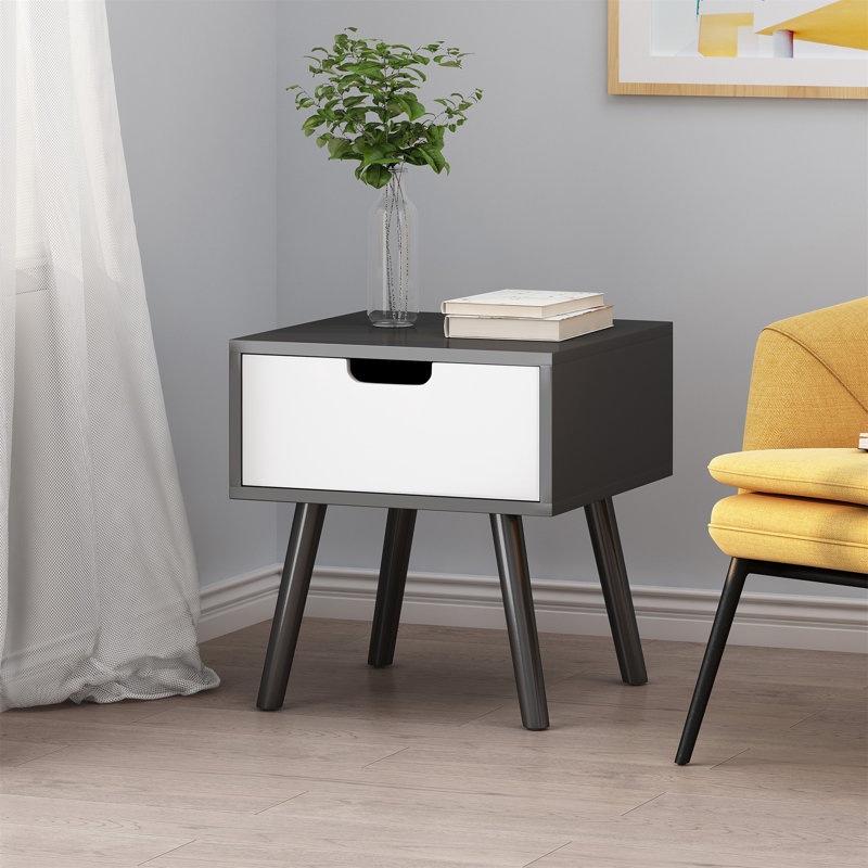 End Table, Black White