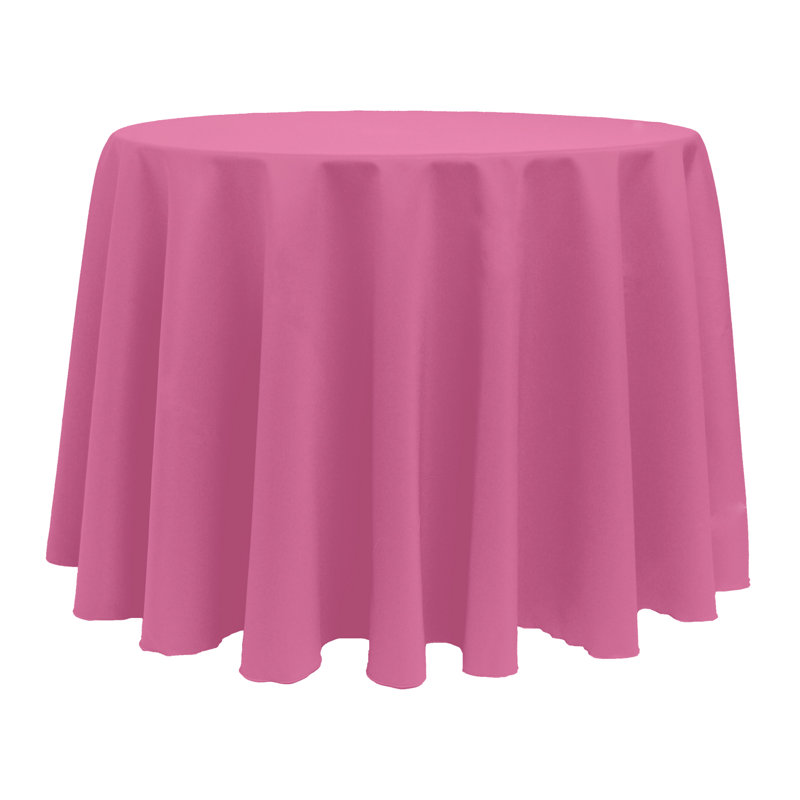 Solid Color Round Tablecloth, 102" x 102", Watermelon