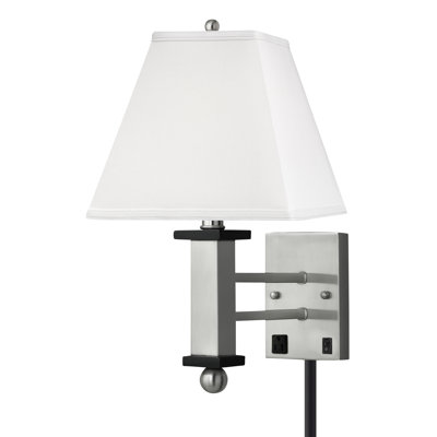 Square Post Plug-in Armed Sconce