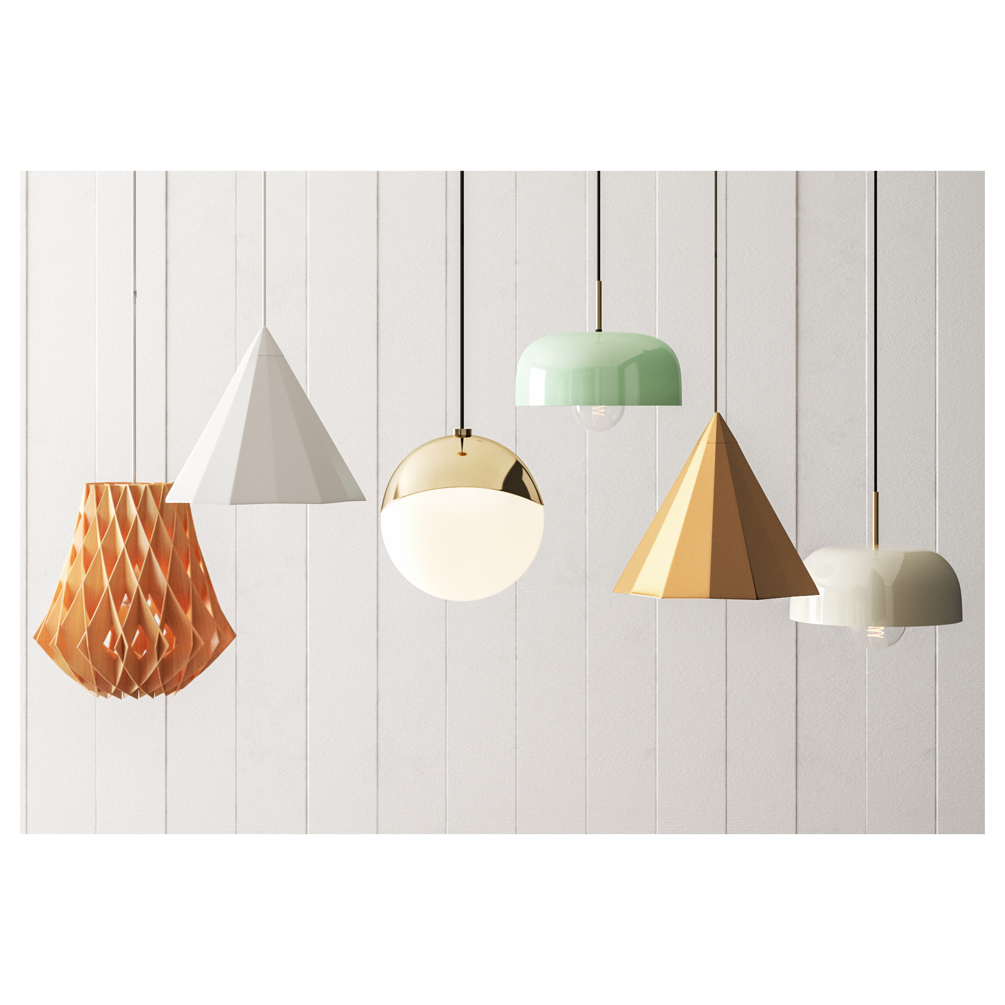 Gwyn Single Light Wood Dimmable Pendant