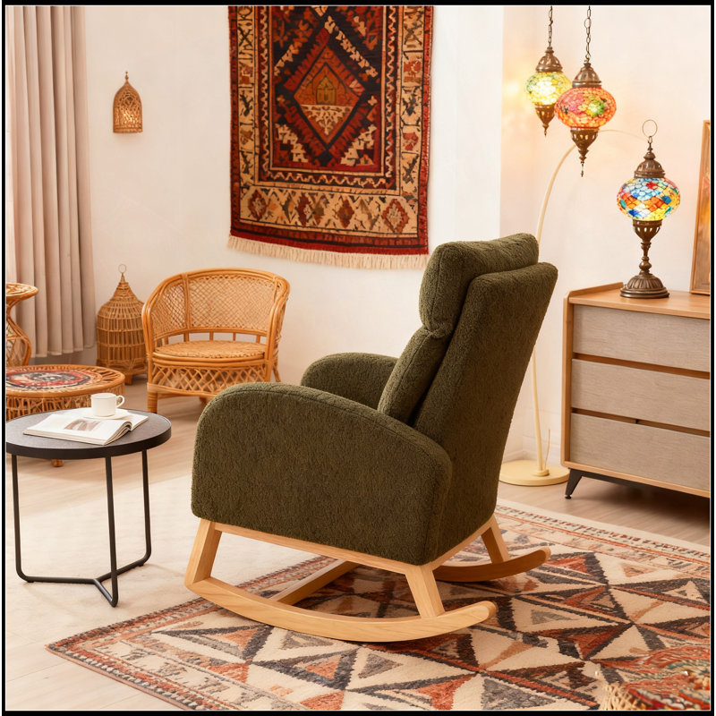 Chaise berçante Isabelle Max Adeebah, Vert