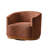 Maily Modern Boucle Chenille Swivel Barrel Armchair with Ergonomic Backrest and Solid Wood Legs-120336963