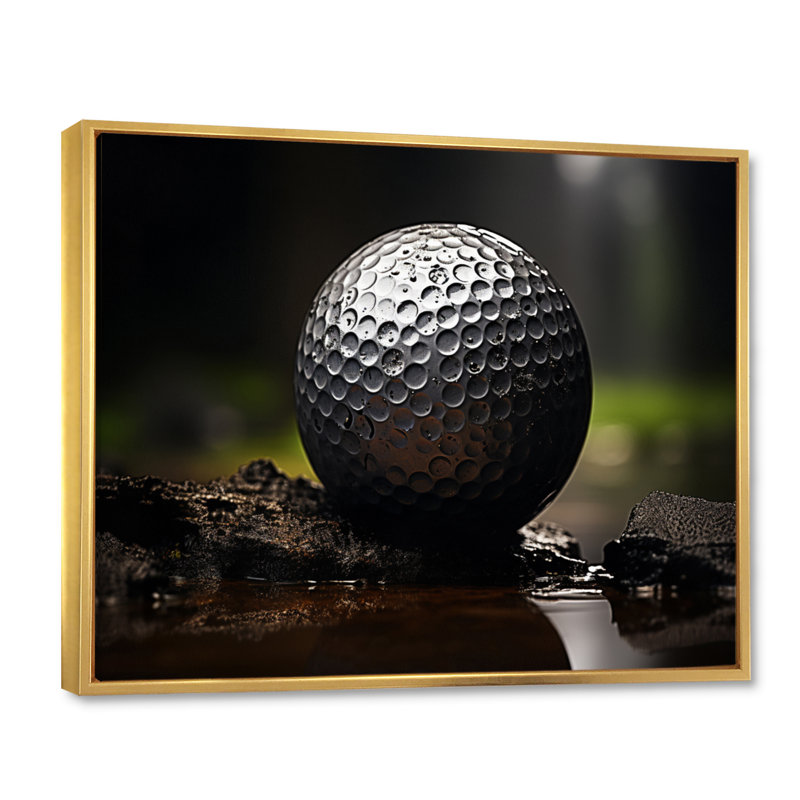 Golfers Focus - Sports, impressions sur toile encadrées, H 24 po x l 32 po x P 1 po, Cadre flottant doré