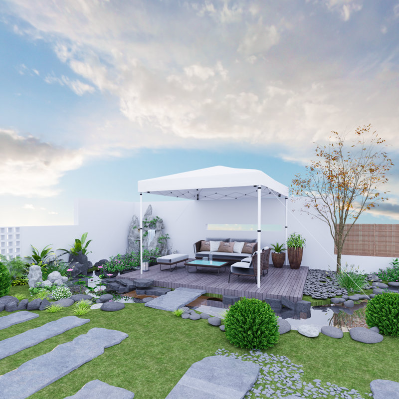 Abri de jardin en acier de l 10 pi x P 10 pi, Blanc