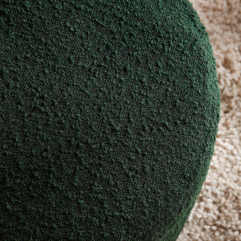 Repose-pieds pouf en tissu bouclé doux et tendance, Noir, noir, noir, noir