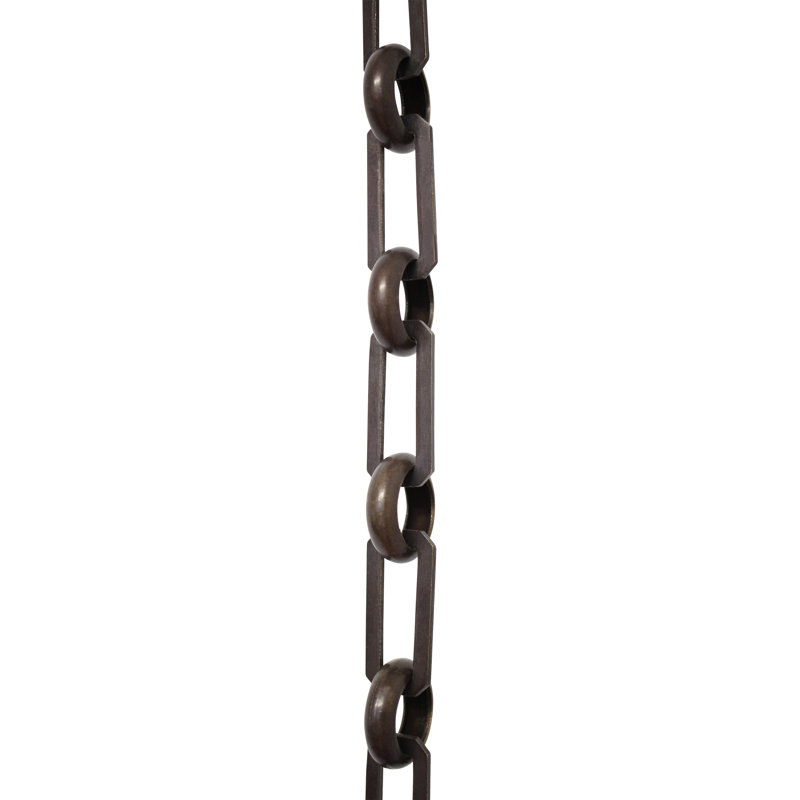 Lustre décoratif rectangulaire en forme de chaîne (3 pieds), Bronze, H 36 po x l 0,71 po x P 0,08 po
