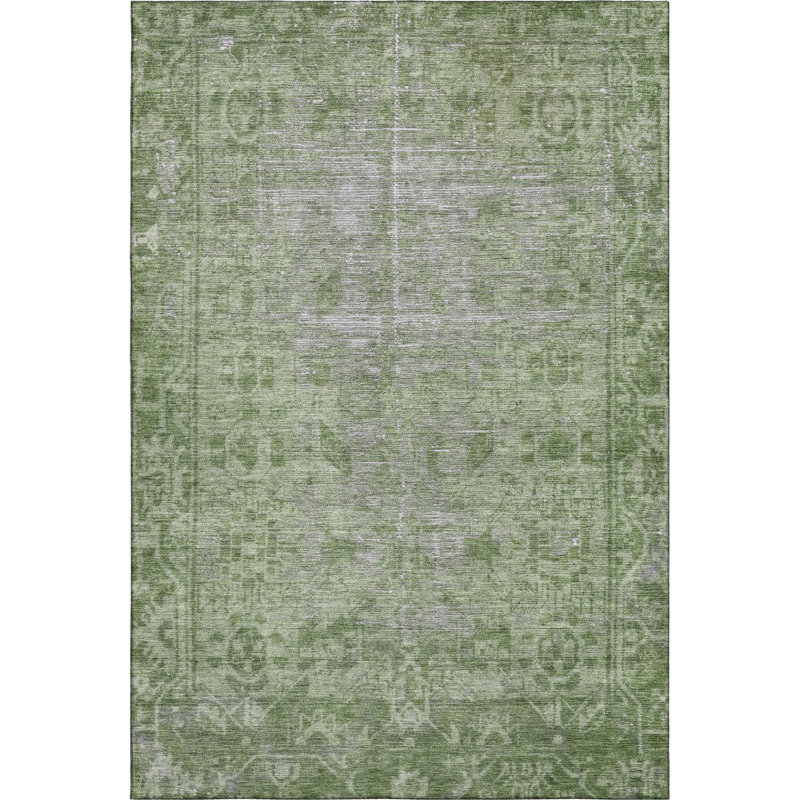Premium Machine Washable Larock AMF1228 Global Rug, Rectangle 9' x 12'