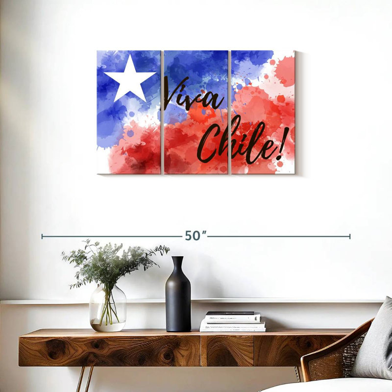 Drapeau Viva Chili, H 20 po x l 33 po