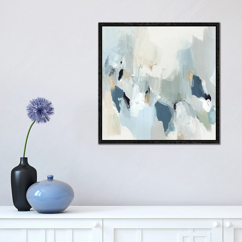 Little Talks II by Isabelle Z - Painting on Canvas, Black Framed, 45.72 cm H x 45.72 cm W
