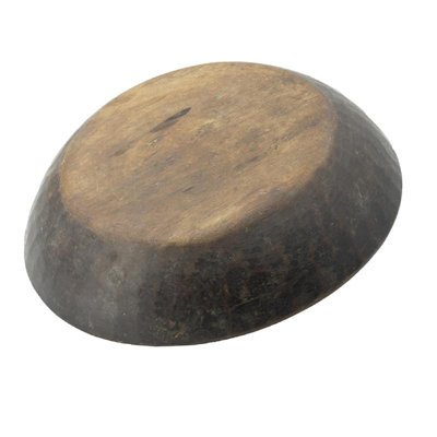 Kamini Wood Round Decorative Bowl in Brown