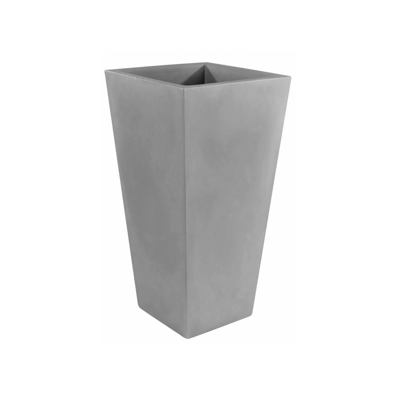 Cono Resin Pot Planter, 39.25" H x 13.75" W x 13.75" D, Steel