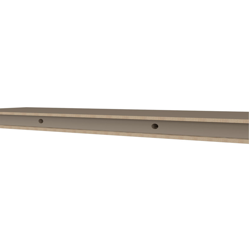 Tablette flottante Iva en mélamine X2, taupe, Taupe