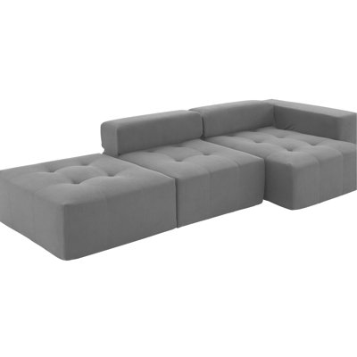 Canapé modulaire de 105,5 po, velours côtelé, sans assemblage, 3 couleurs disponibles, option de salon élégant, à utiliser