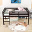 Lit mezzanine simple en bois avec échelle pour enfant Ibison-1832419277