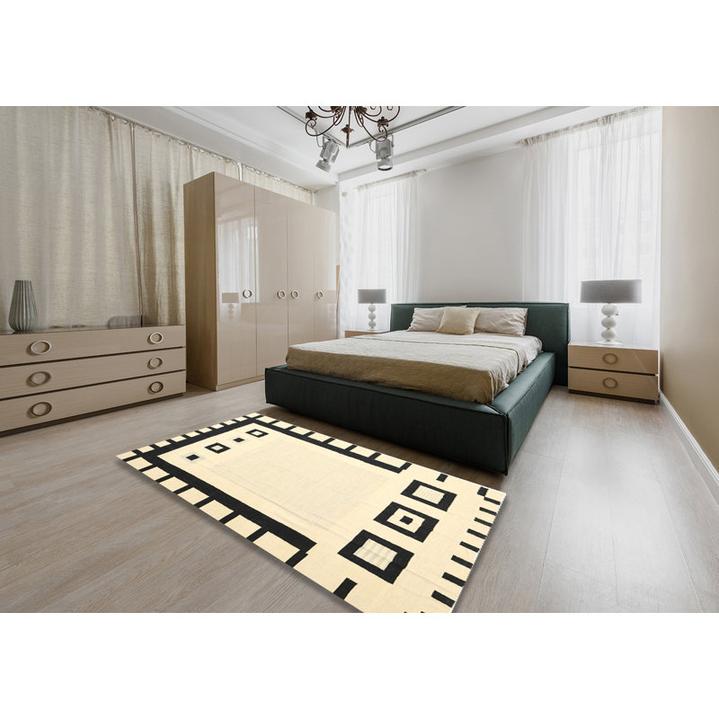 Surface beige contemporaine tapis, Rectangle 5 pi x 7 pi