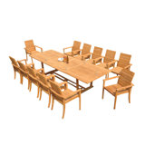 Algrave Outdoor 13 - Piece Teak Dining Set