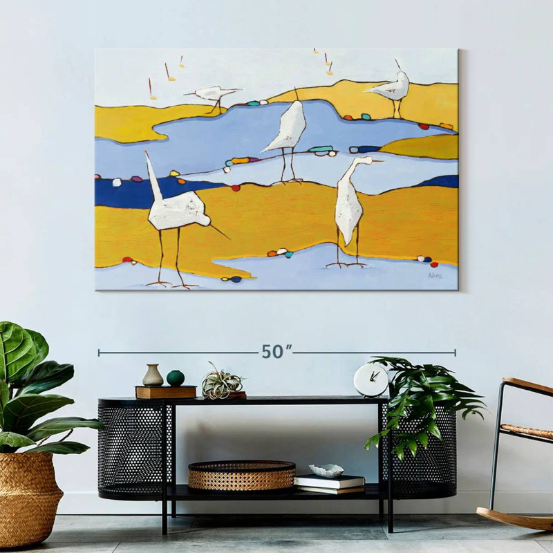 Marsh Egrets, 34" H x 51" W